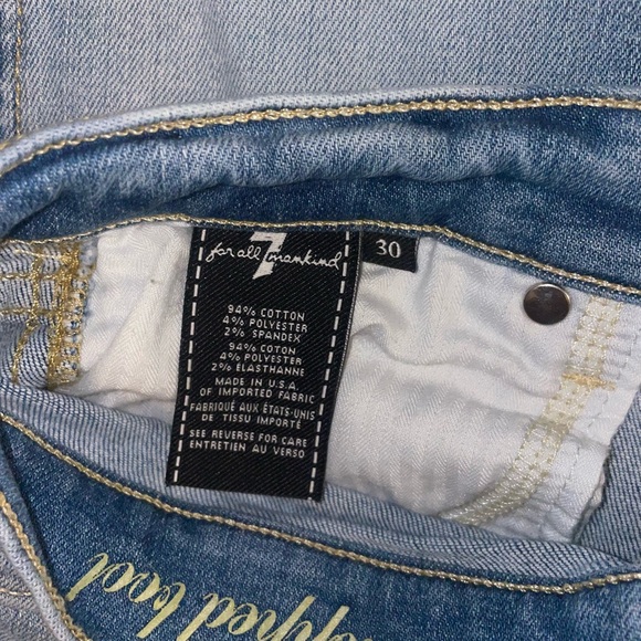7 FOR ALL MANKIND cropped boot jeans size 30 - Picture 9 of 10